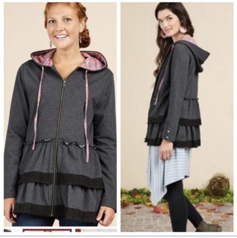 Matilda Jane Charcoal Ruffled Jacket